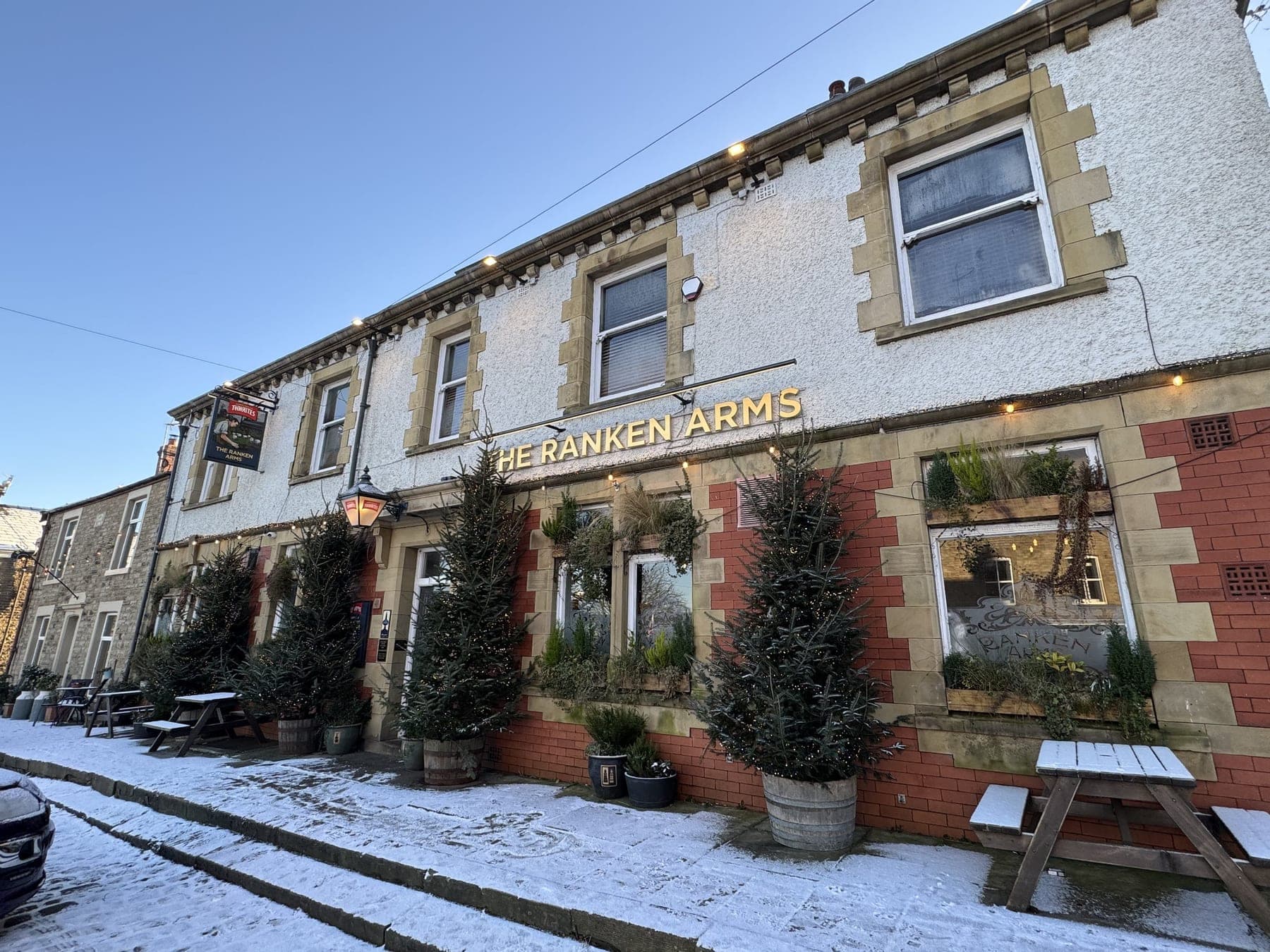 The Ranken Arms in the snow